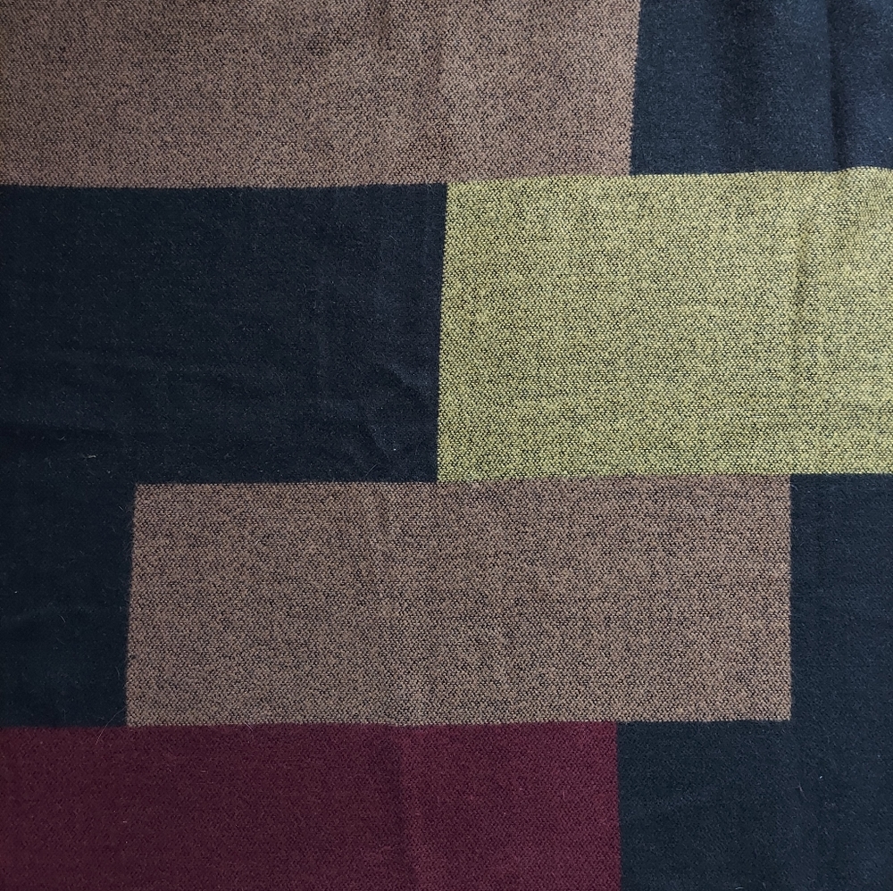 Abstract Color Block Wrap Cape Pashmina Blanket S… - image 7